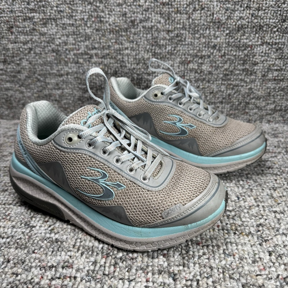 GDEFY Shoes Womens 7.5 Sneakers Gravity Defyer Mighty Walk Athletic Gray Blue